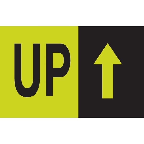 Decker Tape Products Label, DL1484, UP, 3" X 5" DL1484 Zoro